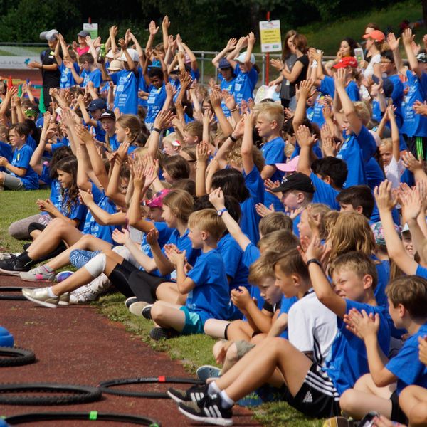 Kinderleichtathletik vor Ort am 28. Juni 2018 in Stuttgart-Degerloch